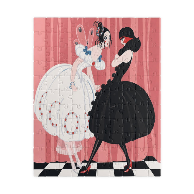 🎭🖤 The Masquerade Secret Puzzle – Art Deco Fashion Whimsy