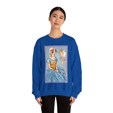 The Enchanting Painter: A Fairy's Artistic Touch Heavy Blend™ Crewneck Sweatshirt