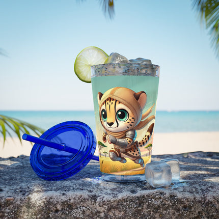 Swift Cheetah Sunsplash Tumbler with Straw, 16oz