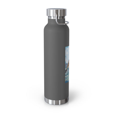 Playful Waves and Fashion Follies Copper Vacuum Insulated Bottle, 22oz