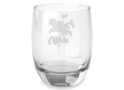 Cabbage Rose botanical illustration by Pierre-Joseph Redouté Whiskey Glass