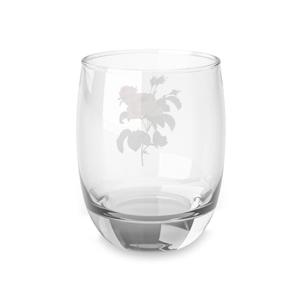 Cabbage Rose botanical illustration by Pierre-Joseph Redouté Whiskey Glass