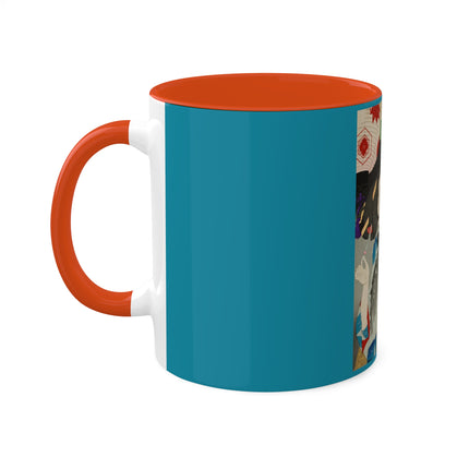 Looking Observant; The Appearance of a Kyoto Waitress of the Meiji Era by Tsukioka Yoshitoshi Colorful Mugs, 11oz
