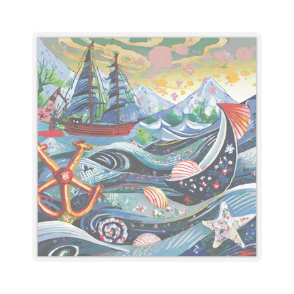 Nautical Patterns Kiss-Cut Stickers  (4 Sizes)