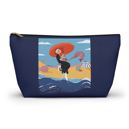 Beachside Promenade Cosmetic Bag – Glamorous Summer Stroll & Retro Chic