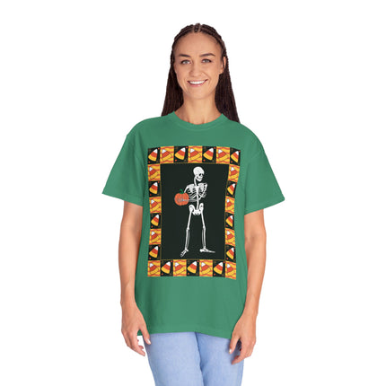Candy Corn Skeleton Unisex Garment-Dyed T-shirt