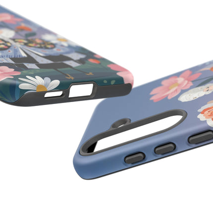 🌸🎀 The Grand Floral Promenade Phone Case – Art Deco Fashion Fantasy