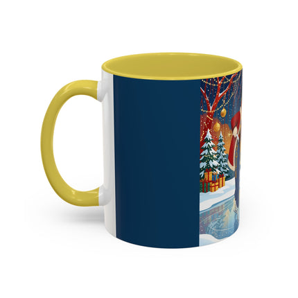 ⛸️🎄 The Christmas Skating Pavilion Colorful Mug – Art Deco Holiday Fantasy
