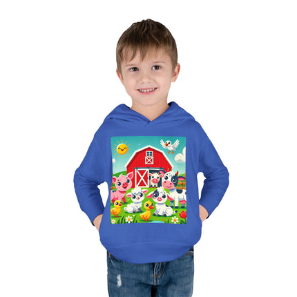 Happy Barnyard Morning Toddler Pullover Fleece Hoodie