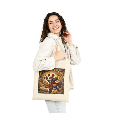 Theatrical Mouse on a Mission Cotton Canvas Tote Bag
