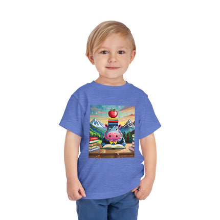 Hippos Hit the Books Toddler Short Sleeve Tee