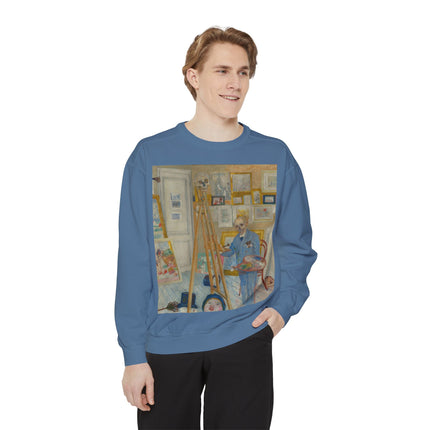 The Skeleton Painter by James Ensor Garment-Dyed Sweatshirt