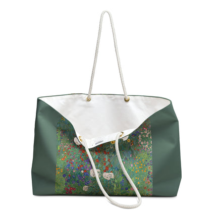 Farm Garden with Sunflowers by Gustav Klimt Weekender Bag