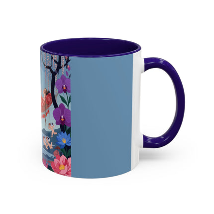 The Ladies Of The Enchanted Hammock Colorful Mugs – Art Deco Whimsical Garden Elegance
