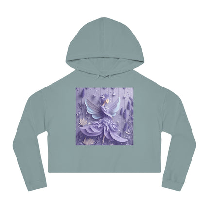 Lavender Fairy Women’s Cropped Hooded Sweatshirt