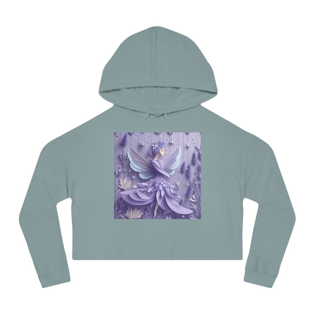 Lavender Fairy Women’s Cropped Hooded Sweatshirt