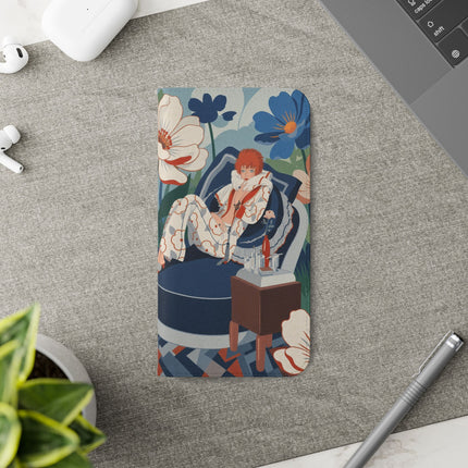 🌺🪞 The Lady Of The Grand Flower Salon Flip Case – Art Deco Floral Elegance