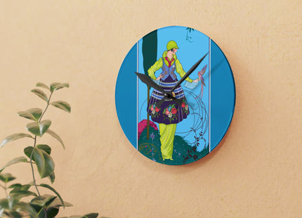 Exquisite Elegance by Umberto Brunelleschi Acrylic Wall Clock