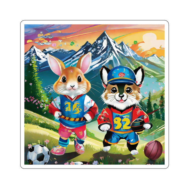 Animal Athletes Kiss-Cut Stickers (4 Sizes)