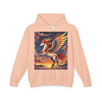 Flame-Winged Horse at Sunset Hoodie