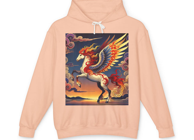 Flame-Winged Horse at Sunset Hoodie
