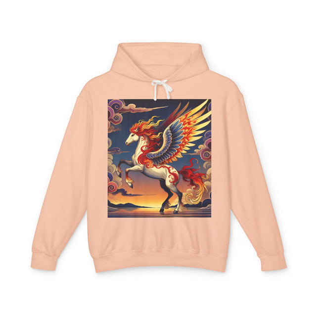 Flame-Winged Horse at Sunset Hoodie