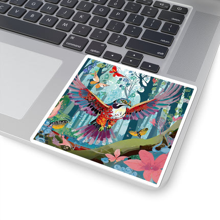 A Colorful Raptor Kiss-Cut Stickers (4 Sizes)