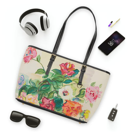 Bouquet de Roses by Raoul Dufy PU Leather Shoulder Bag