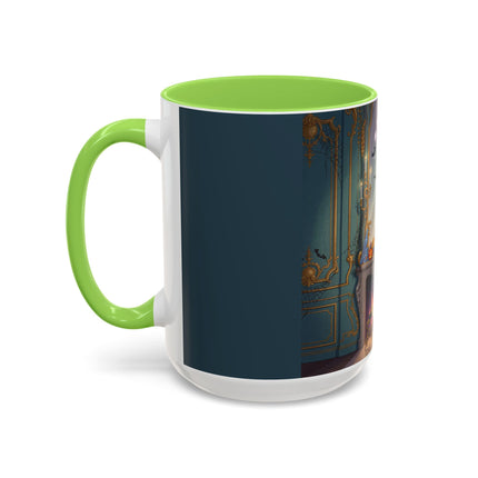 🕯️🎃 The Moonlit Manor Drawing Room Colorful Mug – Elegant Halloween Charm