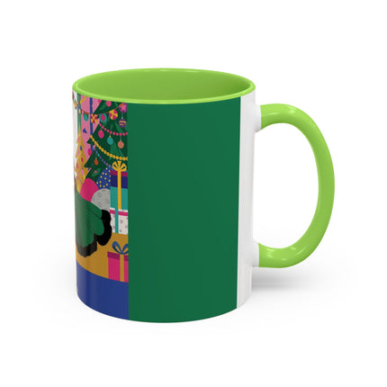 🎄🎁 The Emerald Christmas Belle Colorful Mug – Colorful Holiday Fashion Fantasy