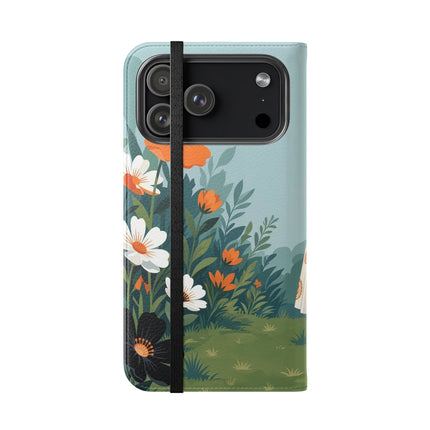 🌼🖤 The Ladies Of The Garden Promenade Flip Case – Art Deco Floral Fashion