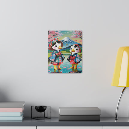 Rainy Day Ducks Matte Canvas, Stretched, 0.75"