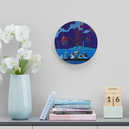 Fireworks in Venice by George Barbier Acrylic Wall Clock