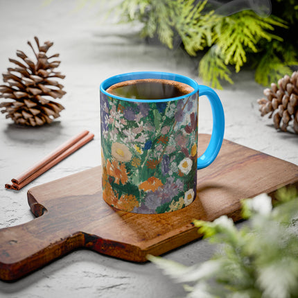 Flowers on the Mountain by August Babberger Colorful Mugs (11oz, 15oz)