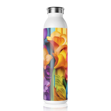 The Graceful Freesia Slim Water Bottle