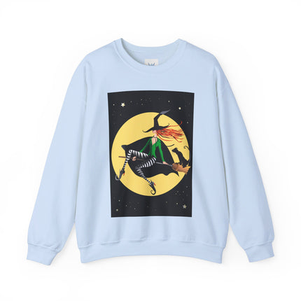 A Witch’s Moonlit Flight Unisex Heavy Blend™ Crewneck Sweatshirt
