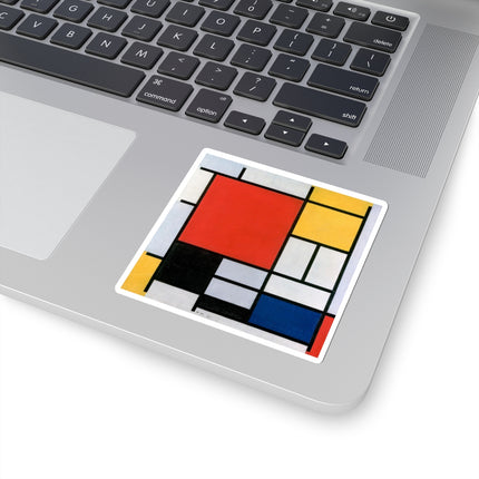Composition with Red, Yellow, Blue, and Black by Piet Mondrian Kiss-Cut Stickers (4 Sizes)