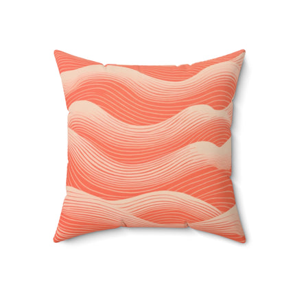 Hues of Orange Wave Patterns and Beige Wave Pattern