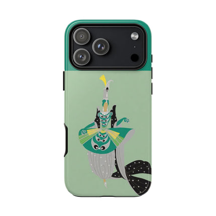 Peacock Dancer Phone Case – Opulent Glamour & Theatrical Elegance