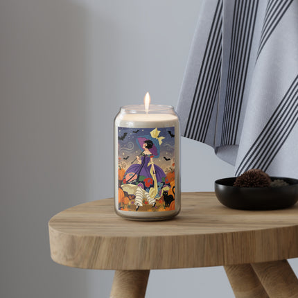 🌙🎃 The Moonlit Garden Walk Scented Soy Candle – Elegant Halloween Charm
