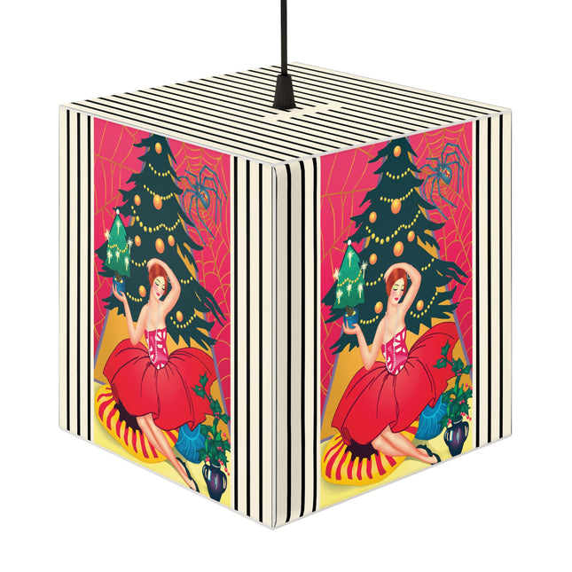 Art Deco Christmas Enchantment Light Cube Lamp