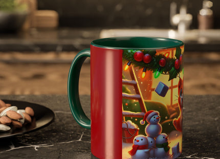 Naughty or Nice Kitten Christmas Colorful Mugs (11oz, 15oz)