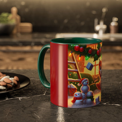 Naughty or Nice Kitten Christmas Colorful Mugs (11oz, 15oz)