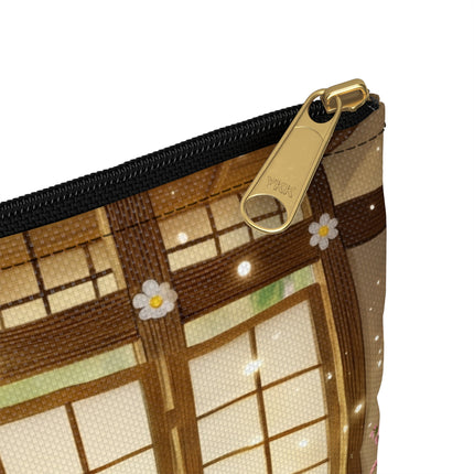 Playful Kitten in the Tea Room Accessory Pouch – Curious Charm & Cozy Whimsy