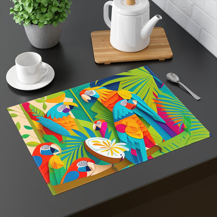 Colorful Macaws Placemat, 1pc