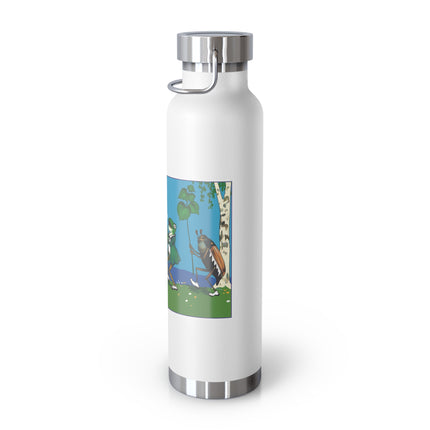 Frog and Beetle Band Copper Vacuum Insulated Bottle, 22 oz
