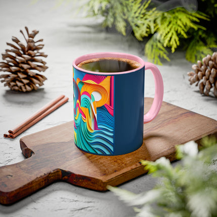 Surfing Zebra Colorful Mugs (11oz, 15oz)