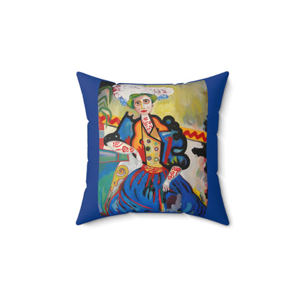 A Mulher by Amadeo de Souza-Carosa Spun Polyester Square Pillow