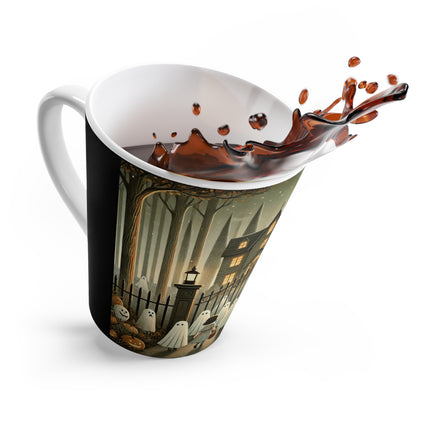 Ghostly Welcome – A Halloween Night Latte Mug