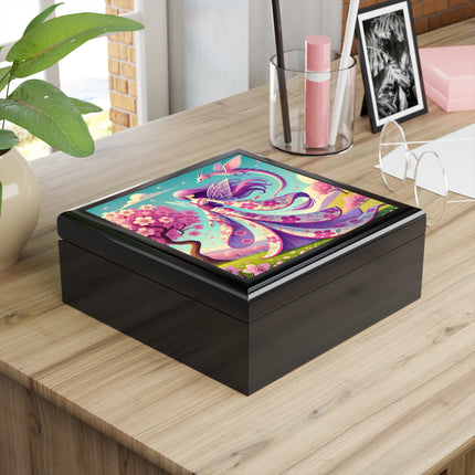 The Kimono Fairy & Sky Dragon Jewelry Box – Harmony in Bloom